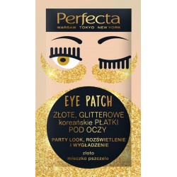 Perfecta Eye Patch Złote Glitterowe Koreańskie Płatki pod oczy  1op.-2szt