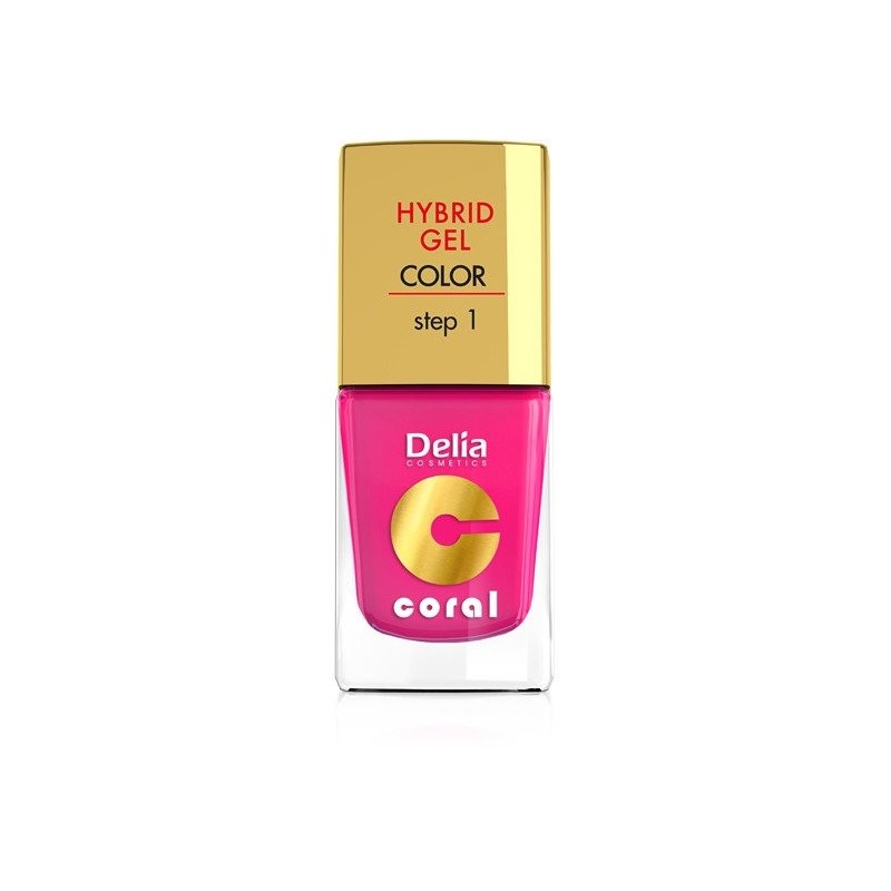 Delia Cosmetics Coral Hybrid Gel Emalia do paznokci nr 03 róż 11ml