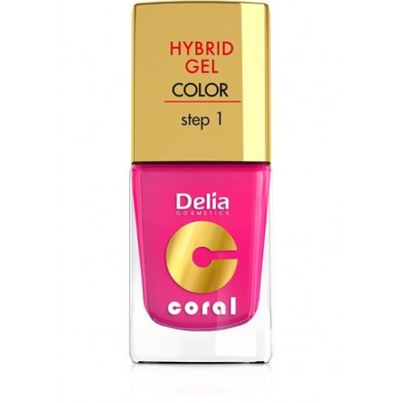 Delia Cosmetics Coral Hybrid Gel Emalia do paznokci nr 03 róż 11ml