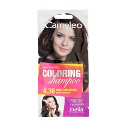Delia Cosmetics Cameleo Szampon koloryzujący szamponetka nr 4.36 Gorzka Czekolada 40 ml