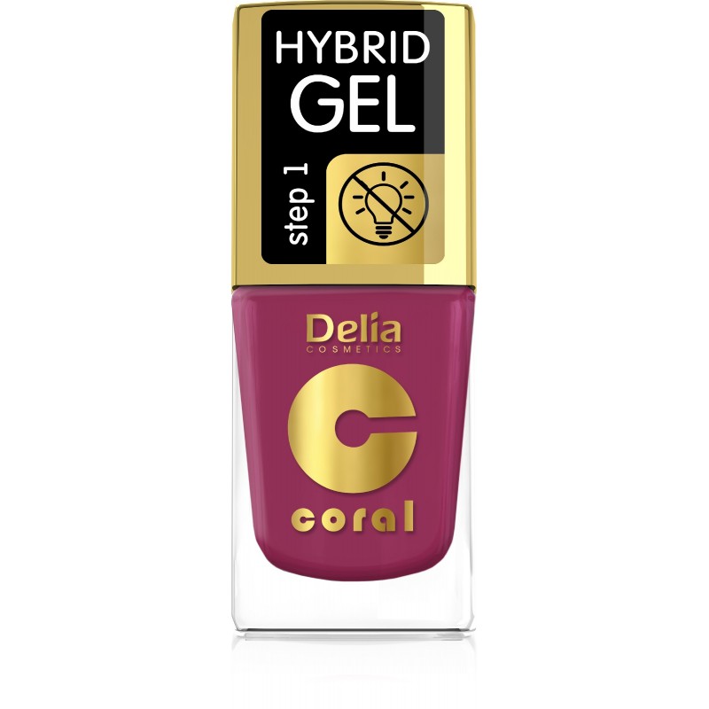 Delia Cosmetics Coral Hybrid Gel Emalia do paznokci nr 71  11ml