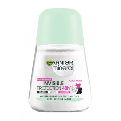 Garnier Mineral Dezodorant roll-on Invisible Protection 48h Floral Touch - Black,White,Colors   50ml