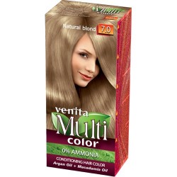 VENITA Farba do włosów bez amoniaku Multi Color - 7.0 Natural Blond 1op.