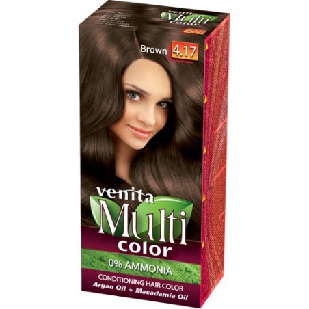 VENITA Farba do włosów bez amoniaku Multi Color - 4.17 Brown 1op.