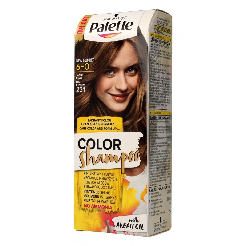 Palette Color Shampoo Szampon koloryzujący  nr 6-0 (231) Jasny Brąz  1op.