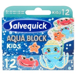 Salvequick Plastry Aqua Block  Kids 1 op-12szt