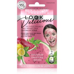 Eveline Look Delicious Oczyszczająca Bio Maseczka + naturalny scrub - Watermelon & Lemon 10ml