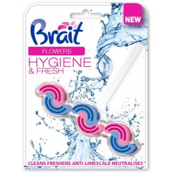 Brait Hygiene & Fresh Kostka toaletowa 2-fazowa do WC Flowers  45g