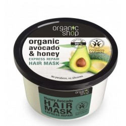 Organic Shop Maska do włosów Regeneracja i Wzmocnienie organiczne awokado i miód 250 ml