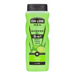 On Line Men Żel pod prysznic 3in1 Fresh Lime dla mężczyzn 410ml