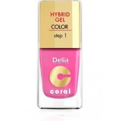 Delia Cosmetics Coral Hybrid Gel Emalia do paznokci nr 22 landrynkowy róż 11ml