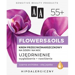 AA Flowers & Oils 55+ Krem przeciwzmarszczkowy na dzień i na noc - ujędrnienie 50ml
