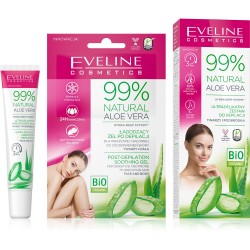Eveline 99% Natural Aloe Vera Ultradelikatny Zestaw do depilacji twarzy i podbródka - skóra wrażliwa  1op.