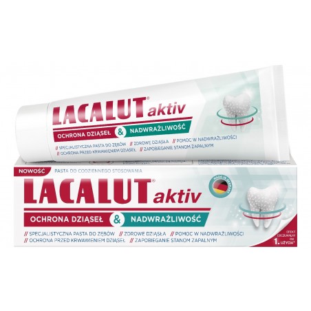 Lacalut Pasta do zębów Activ - ochrona dziąseł & nadwrażliwość 75ml