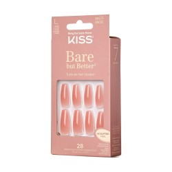 KISS Sztuczne Paznokcie Bare But Better - nude glow (rozmiar L) 1op.(28szt)