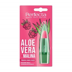 Perfecta Pomadka do ust nawilżająca Aloe Vera + Malina 5g