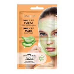 Marion Maska do twarzy peel-off oczyszczająca - Aloes & Zielona Herbata 18ml