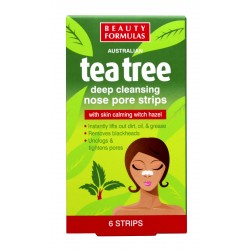 Beauty  Formulas Tea Tree Głęboko oczyszczające paski na nos  1op-6szt