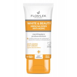 FLOSLEK Pharma White&Beauty Krem na dzień Anti-Aging zapobiegający przebarwieniom SPF50+ 50ml