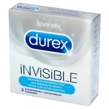 Durex Prezerwatywy Invisible Extra Sensitive  3szt