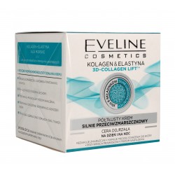 Eveline Półtłusty Krem silnie przeciwzmarszczkowy Kolagen i Elastyna & 3D-Collagen Lift  50ml