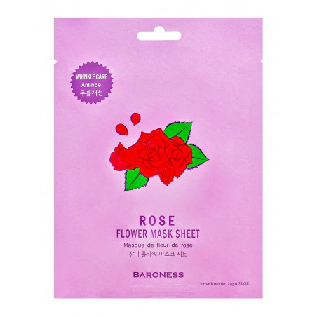 Maska w płachcie p/zm z ekstraktem z kwiatu róży