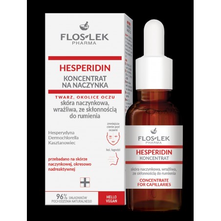 FLOSLEK Pharma Hesperidin Koncentrat na naczynka - skóra naczynkowa,wrażliwa ze skłonnością do rumienia 30ml
