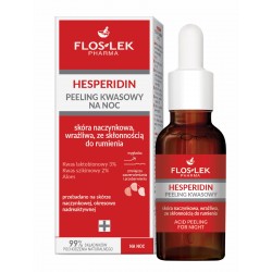 FLOSLEK Pharma Hesperidin Peeling kwasowy na noc - skóra naczynkowa,wrażliwa ze skłonnością do rumienia 30ml