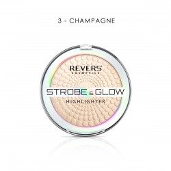 REVERS Puder rozświetlający STROBE & GLOW HIGHLIGHTER  03 Champagne 8 g