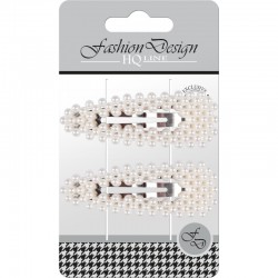 Top Choice Fashion Design Spinki typu "Pyk" perła biała (23798)  1op.-2szt