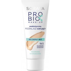 Soraya Probio Make-Up Prebiotyczny Podkład kryjący 03 ciepły beż - ochrona mikrobiomu 30ml