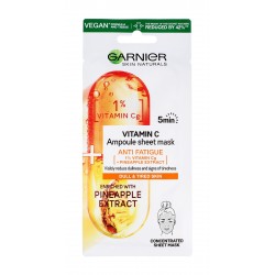 Garnier Skin Naturals Ampułka przeciw oznakom zmęczenia w masce na tkaninie z 1% witaminą Cg 15g