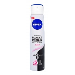 Nivea Black&White Invisible Clear Antyperspirant damski w spray`u 250 ml