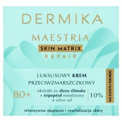 DERMIKA Maestria Skin Matrix Repair Luksusowy Krem przeciwzmarszczkowy 80+ z ekstraktem ze śluzu ślimaka (10%) na dzień i noc 50