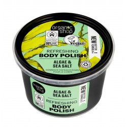 ORGANIC SHOP Body Polish Odświeżający peeling do ciała - Algae & Sea Salt 250 ml
