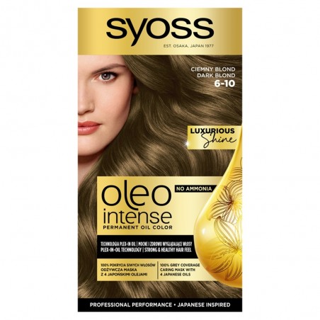 SYOSS Oleo Intense Farba do włosów Permanent Oil Color nr 6-10 Ciemny Blond 1op.