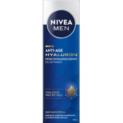 NIVEA Men Hyaluron Przeciwzmarszkowy żel do twarzy Anti-Age 50 ml
