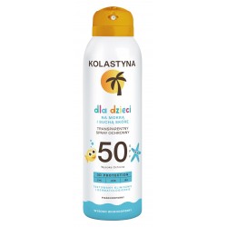 KOLASTYNA Transparentny Spray ochronny dla dzieci - na mokrą i suchą skórę SPF50  150ml