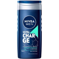NIVEA MEN Żel pod prysznic 3w1 Ultra Charge 250 ml - wersja limitowana
