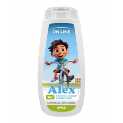 ON LINE KIDS Alex 3w1 Szampon, żel, płyn do kąpieli - Apple 400 ml