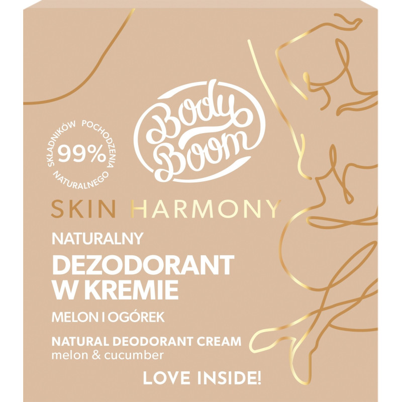 BODY BOOM Skin Harmony Naturalny Dezodorant w kremie - Melon i Ogórek 1szt