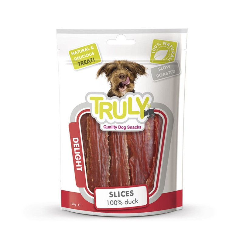 TRULY Dog Snacks Przekąski dla psa Delight - kawałki kaczki (100%) 90 g