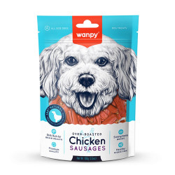 WANPY Dogs Przekąski dla psów Chicken - kiełbaski z kurczaka 100 g