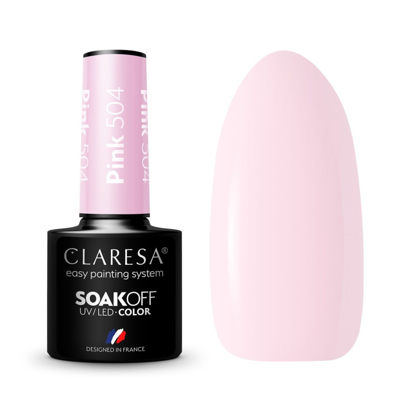 CLARESA Lakier hybrydowy Pink nr 504  5g