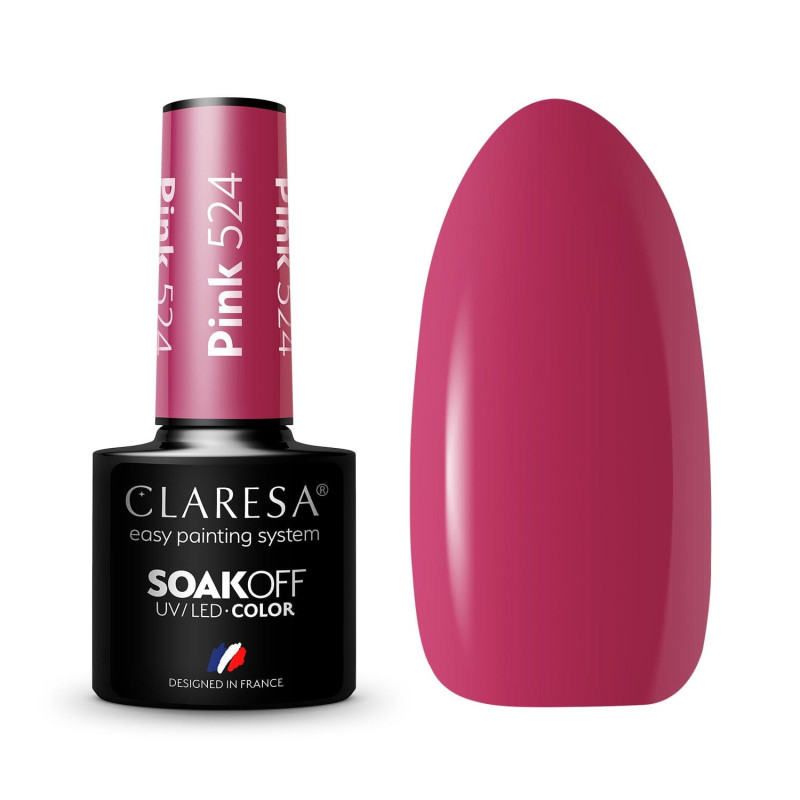 CLARESA Lakier hybrydowy Pink nr 524  5g