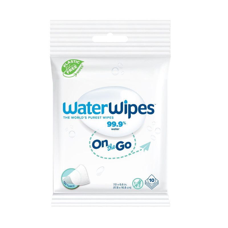 WATER WIPES Bio Chusteczki nawilżane odświeżające On The Go  99.9% wody -  1op.-10szt