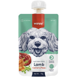 WANPY Dogs Kremowa Pasta dla psów - Lamb,Carrot&Peas (jagnięcina z marchewką i groszkiem) 90 g