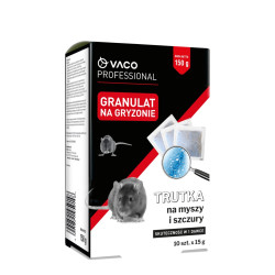 VACO Professional Trutka na myszy i szczury - granulat 150g (10x15g)