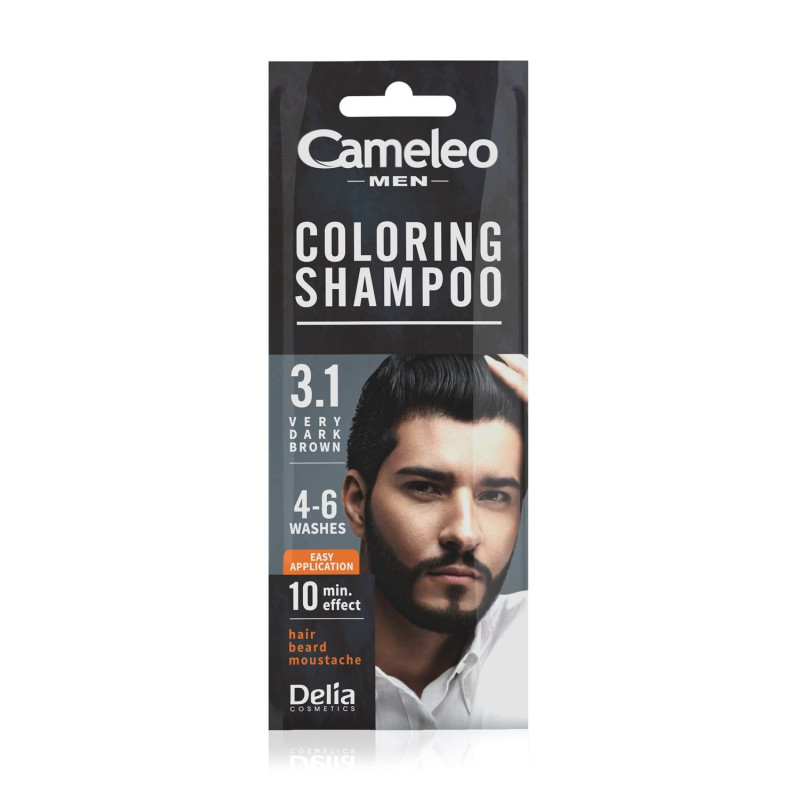 CAMELEO MEN Coloring Shampoo Szampon koloryzujący 3.1 Bardzo Ciemny Brąz 15 ml