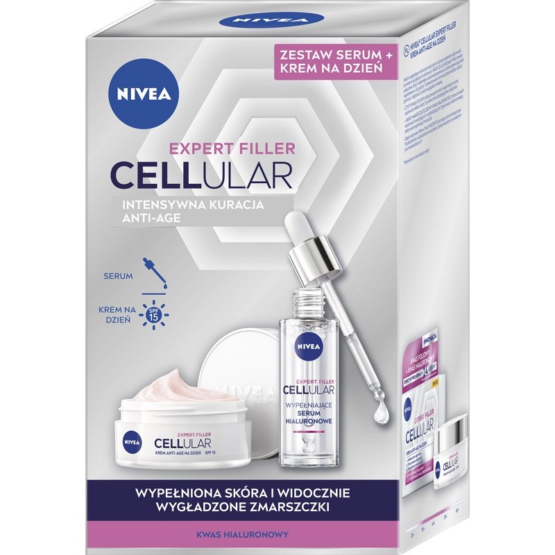 NIVEA Zestaw Duo Expert Filler Krem na dzień + serum